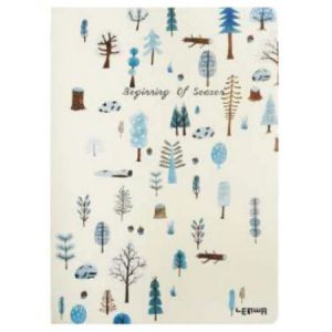 Notes szkicownik Lenwa B5/100/100g gładki+kraft Niebieskie Drzewa